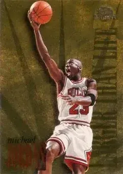 1995-96 SkyBox Premium - Larger Than Life #L1 - Michael Jordan - Chicago Bulls