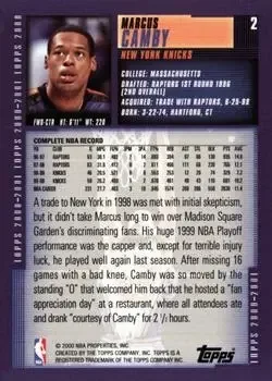 Back of Marcus Camby