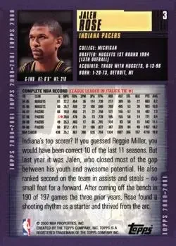 Back of Jalen Rose
