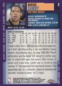 Back of Marcus Camby