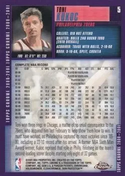 Back of Toni Kukoc