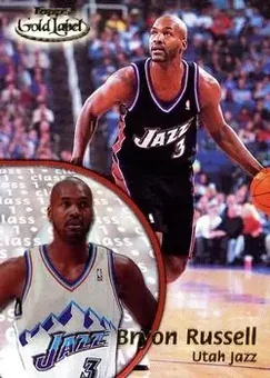 2000-01 Topps Gold Label #6 - Bryon Russell - Utah Jazz