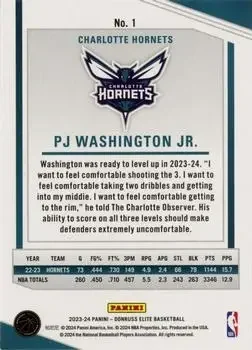 Back of P.J. Washington