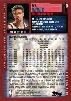 Back of Toni Kukoc