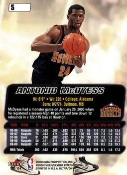 Back of Antonio McDyess