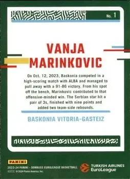 Back of Vanja Marinkovic