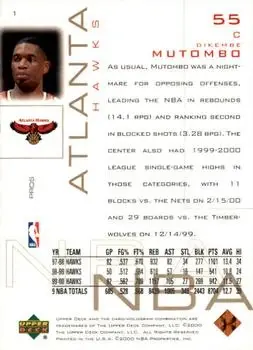 Back of Dikembe Mutombo
