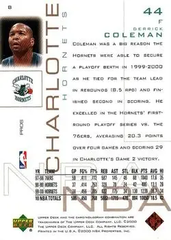 Back of Derrick Coleman