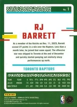 Back of RJ Barrett