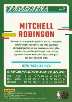 Back of Mitchell Robinson