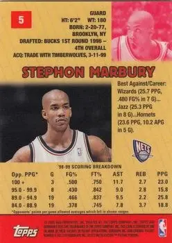 Back of Stephon Marbury