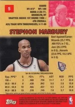 Back of Stephon Marbury