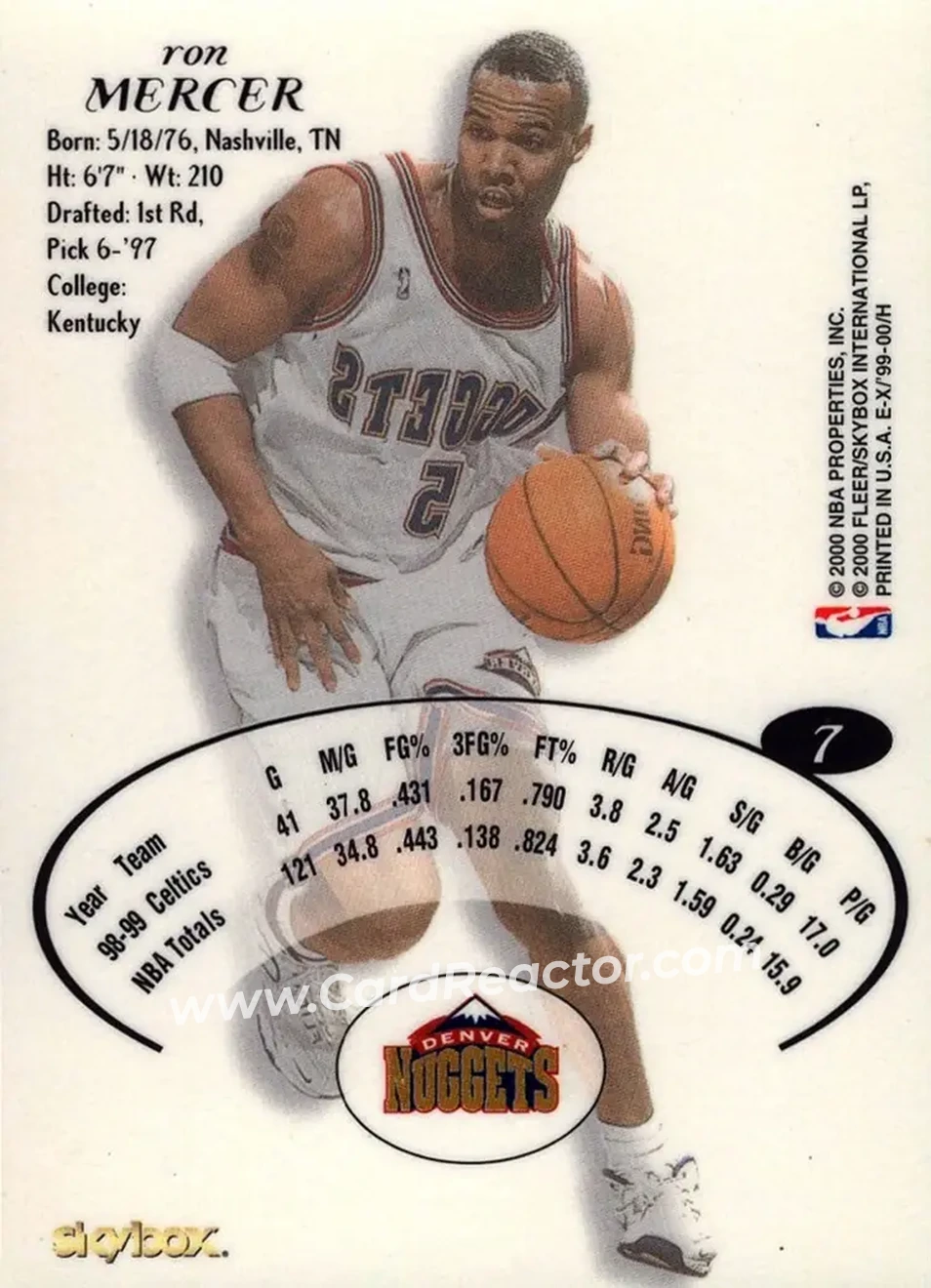 Back of Ron Mercer