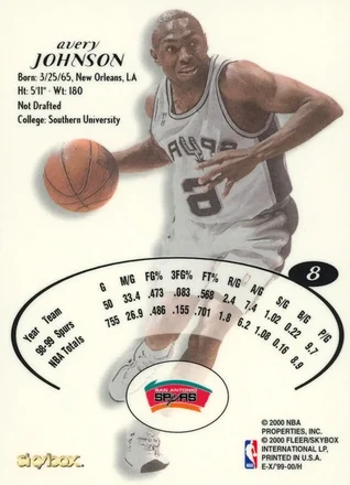 Reverso de Avery Johnson