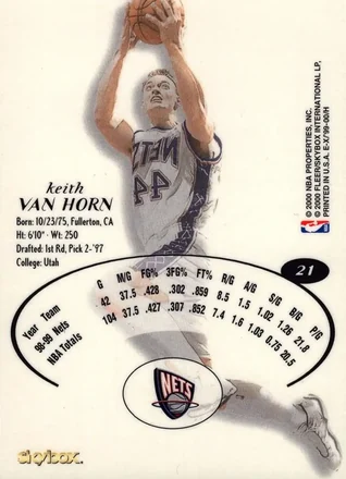 Keith Van Horn Rückseite