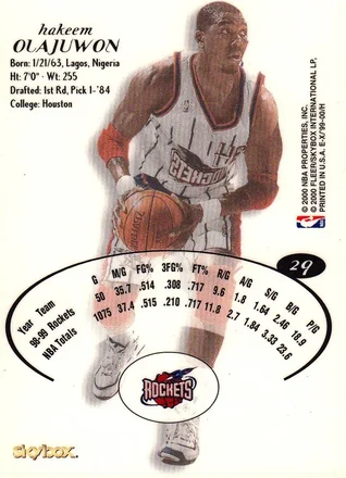 Hakeem Olajuwon 背面