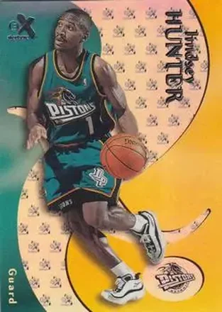 1999-00 E-X #48 - Lindsey Hunter - Detroit Pistons