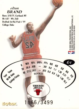Verso de Elton Brand