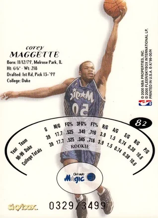 Corey Maggette Rückseite