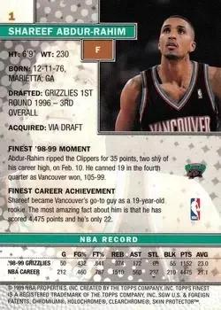 Back of Shareef Abdur-Rahim