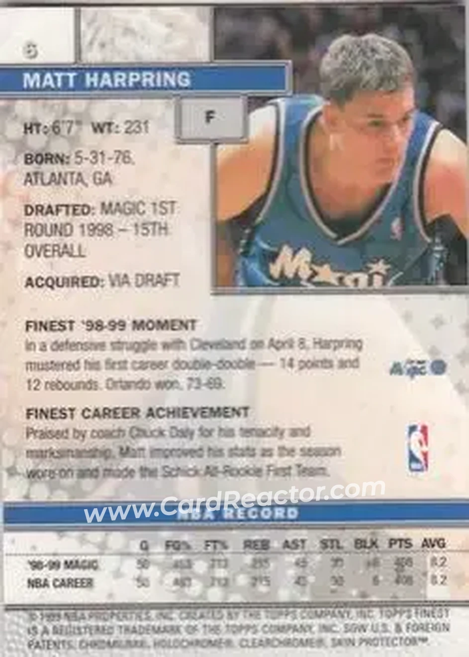 Back of Matt Harpring