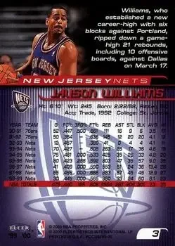 Back of Jayson Williams