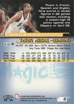 Back of Tariq Abdul-Wahad