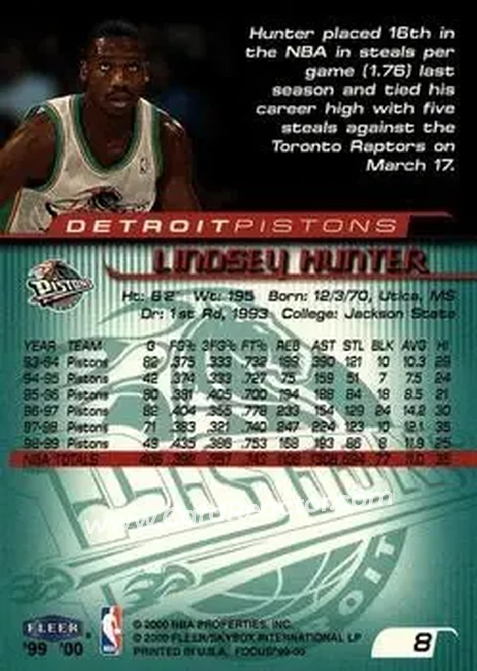 Back of Lindsey Hunter