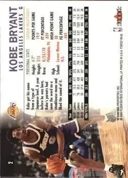 Back of Kobe Bryant