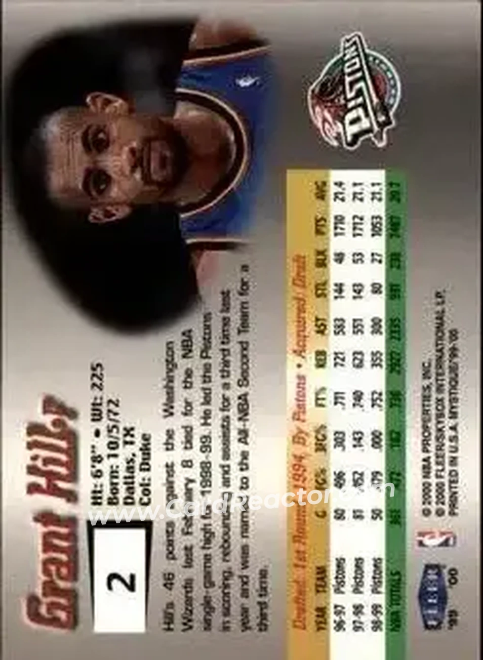 Back of Grant Hill