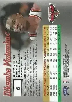 Back of Dikembe Mutombo