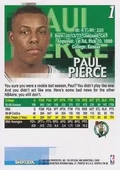 Back of Paul Pierce