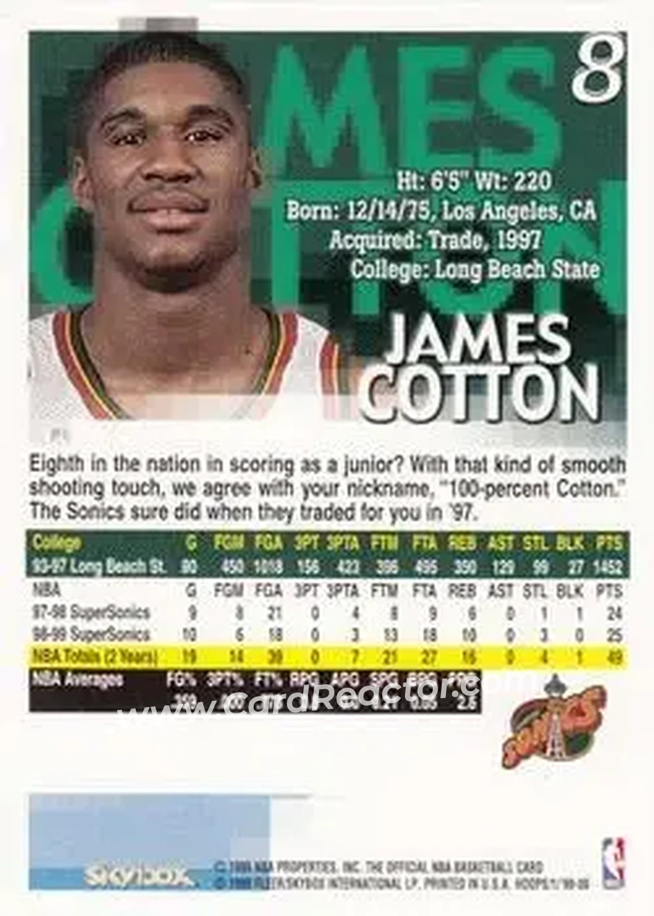 Back of James Cotton