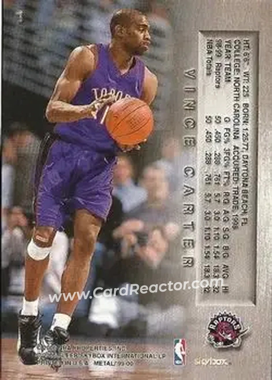 Back of Vince Carter