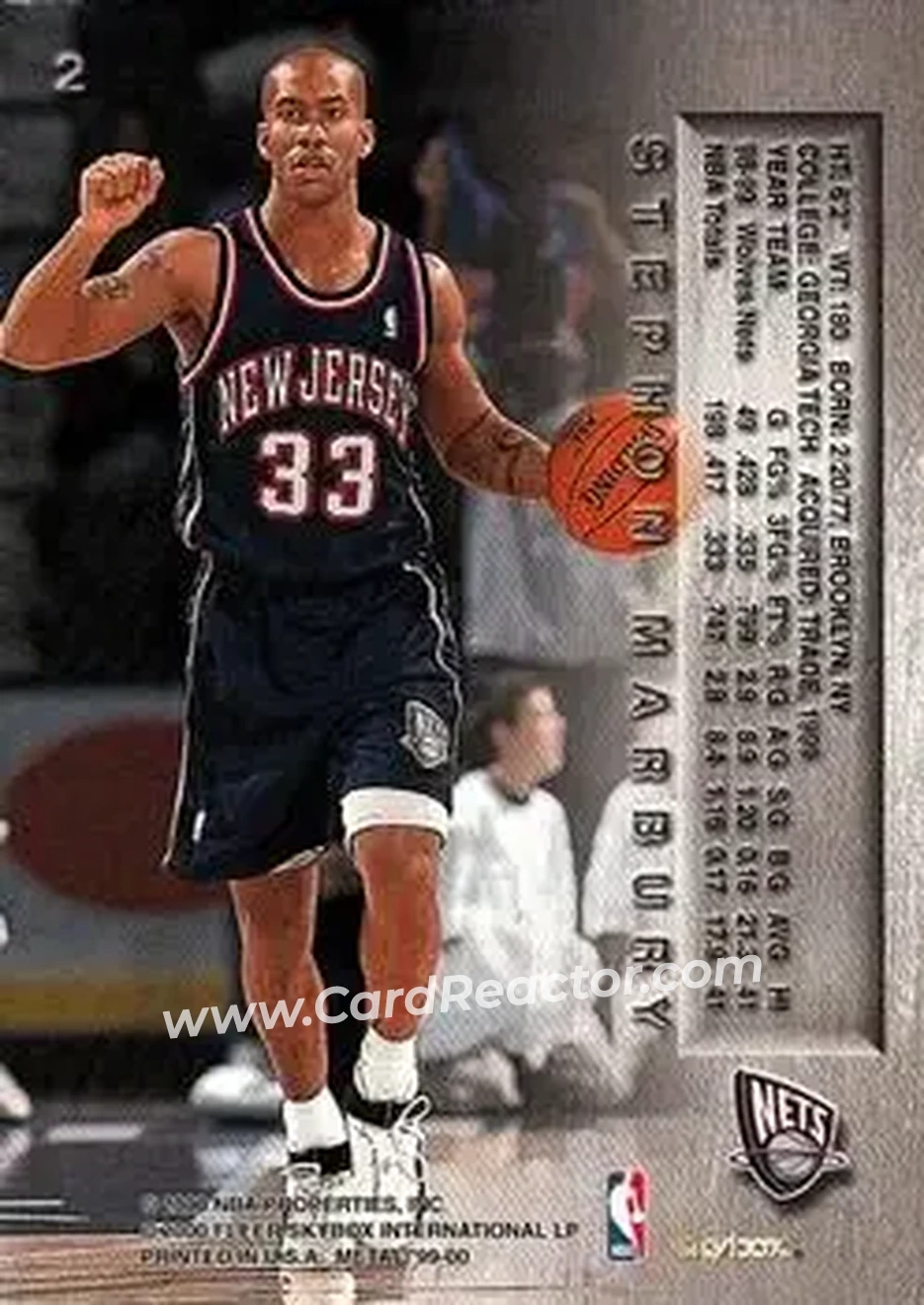 Back of Stephon Marbury
