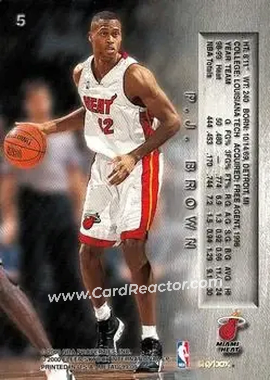 Back of P.J. Brown