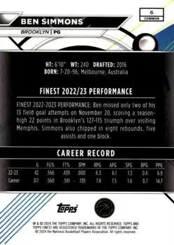 Back of Ben Simmons