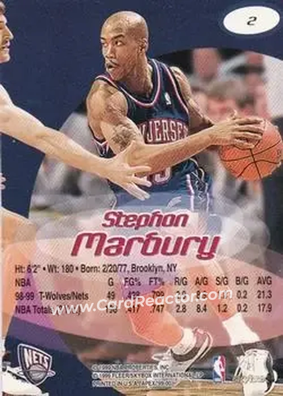 Back of Stephon Marbury