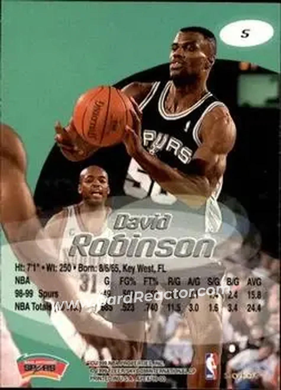 Back of David Robinson