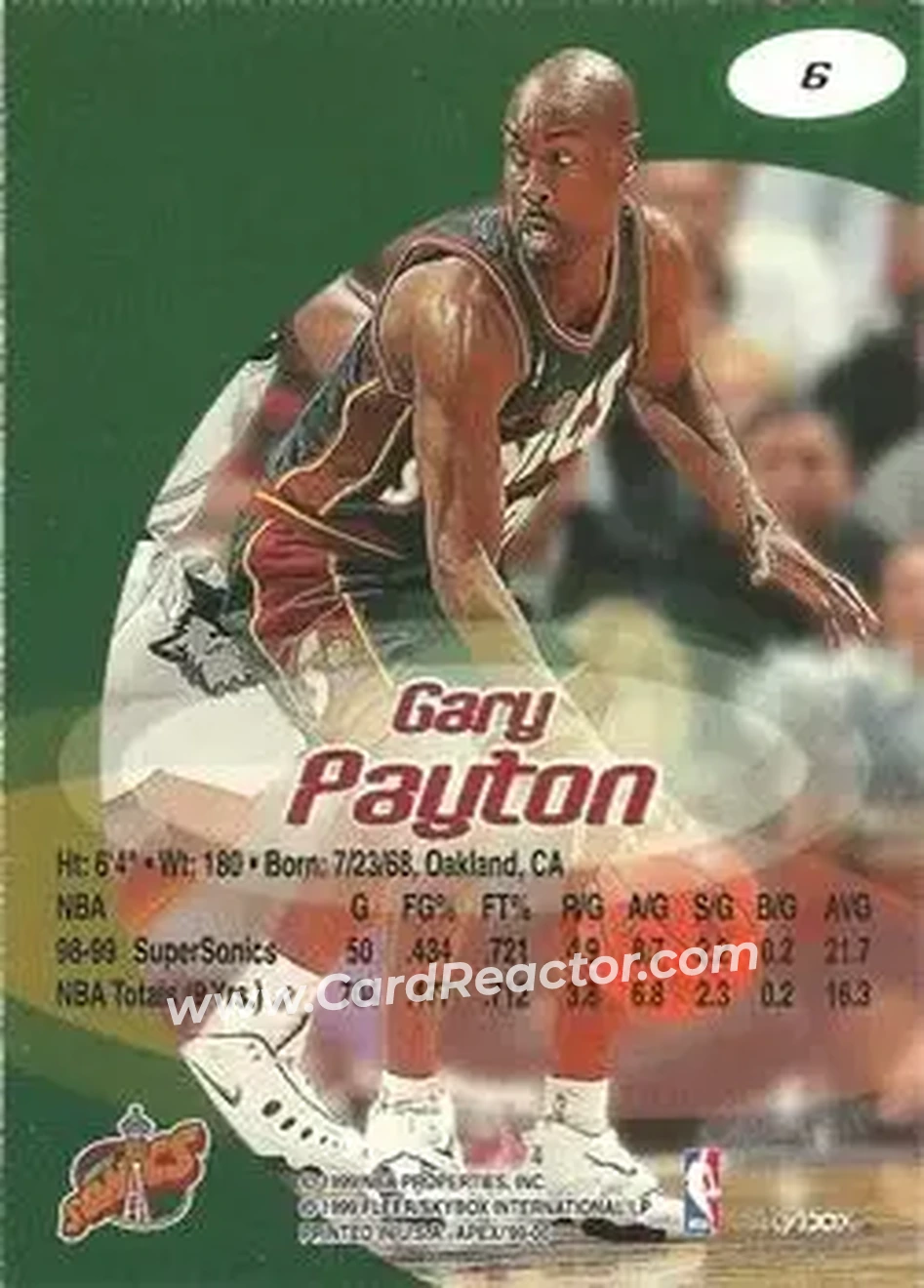 Back of Gary Payton