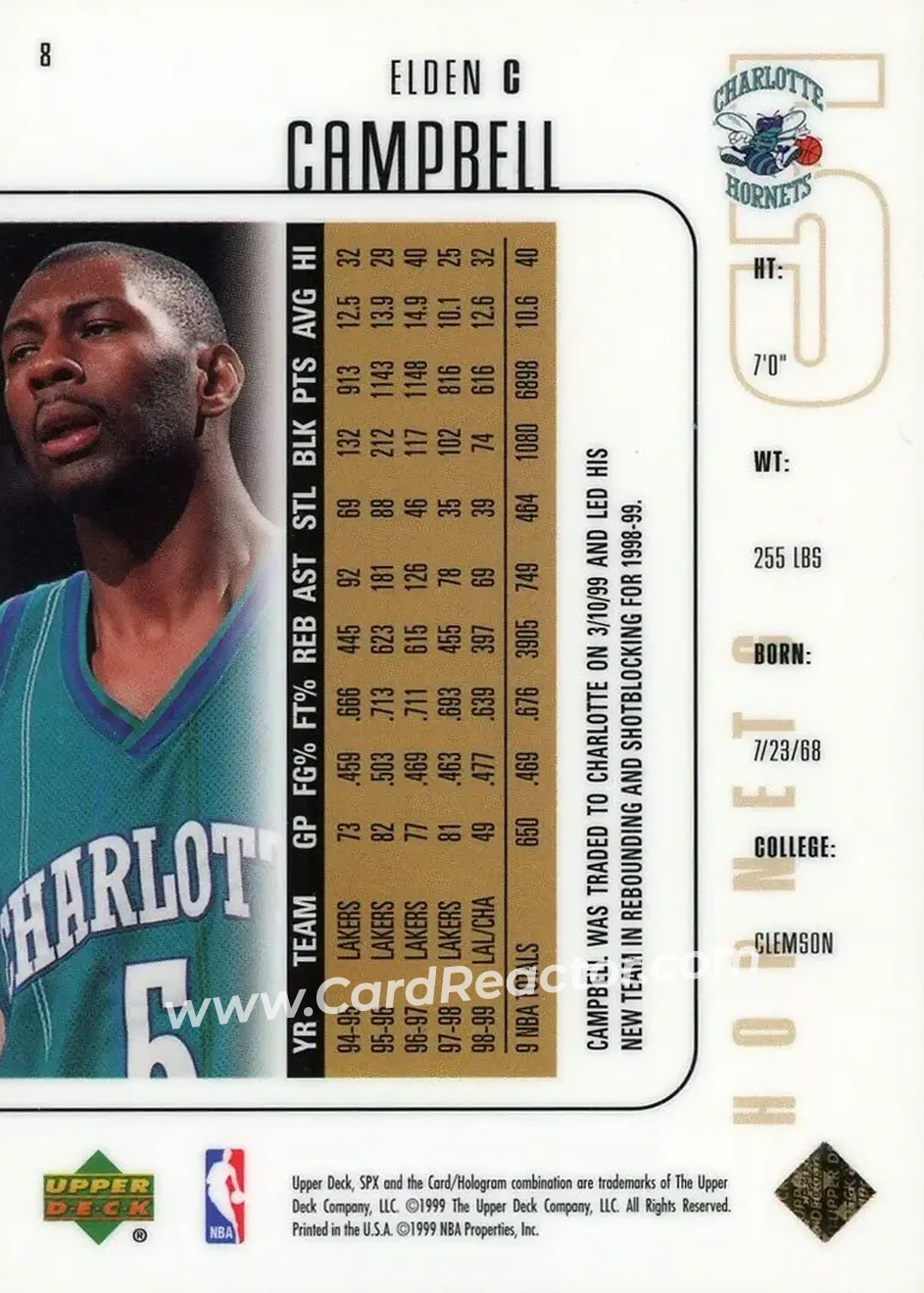 Back of Elden Campbell