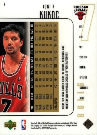 Reverso de Toni Kukoc