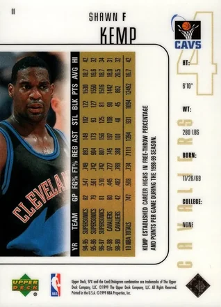Shawn Kemp 뒷면