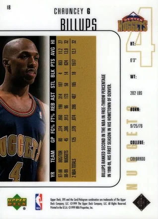 Chauncey Billups back