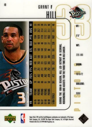 Grant Hill Rückseite