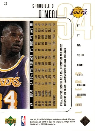 Verso de Shaquille O'Neal