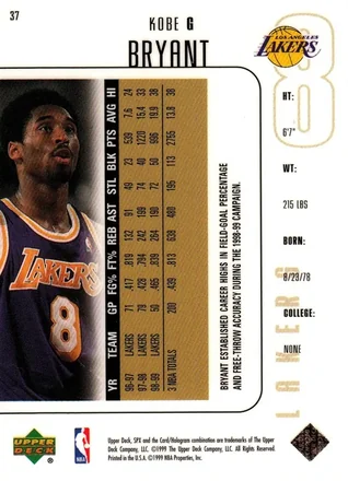 Kobe Bryant Rückseite