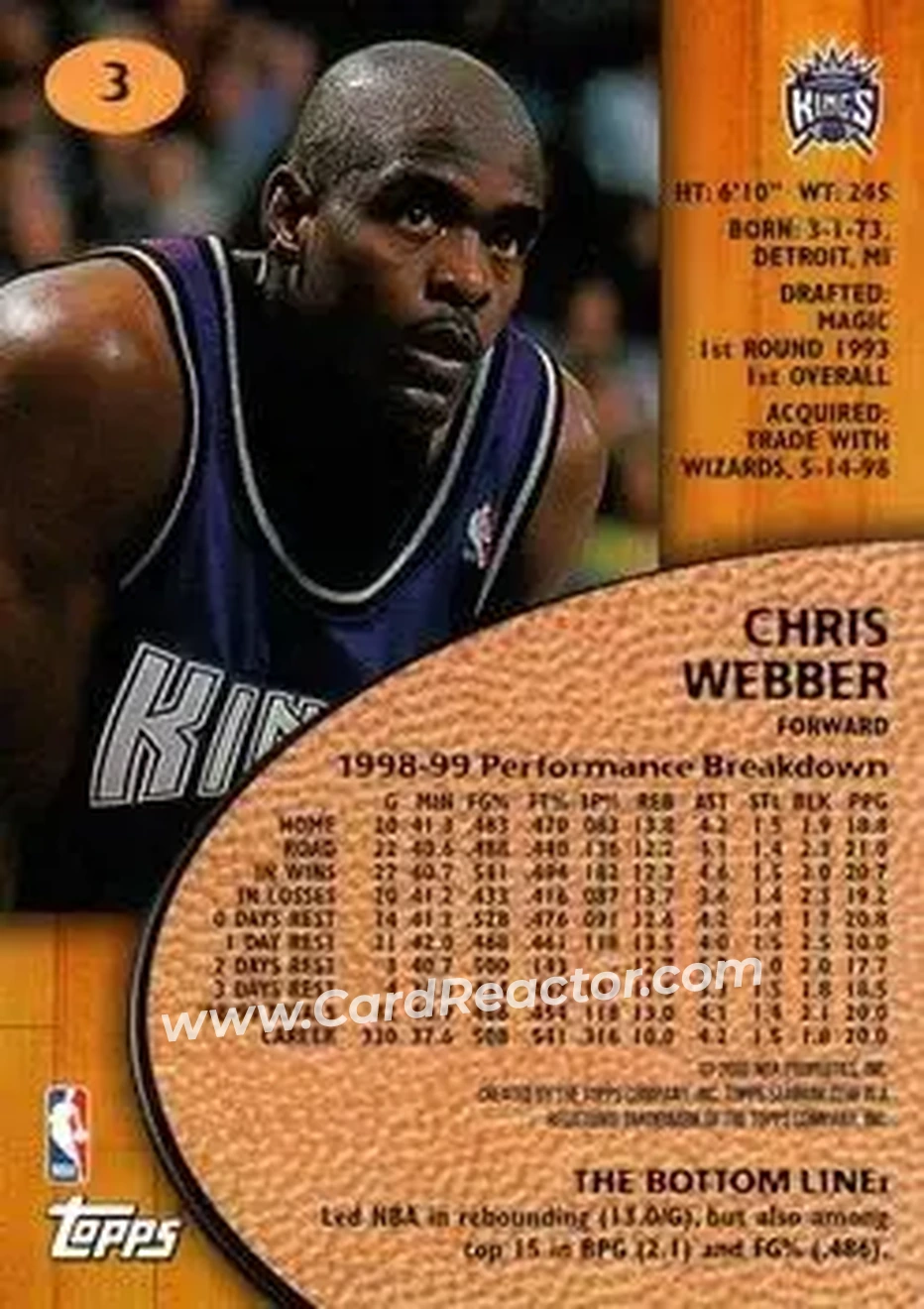 Back of Chris Webber