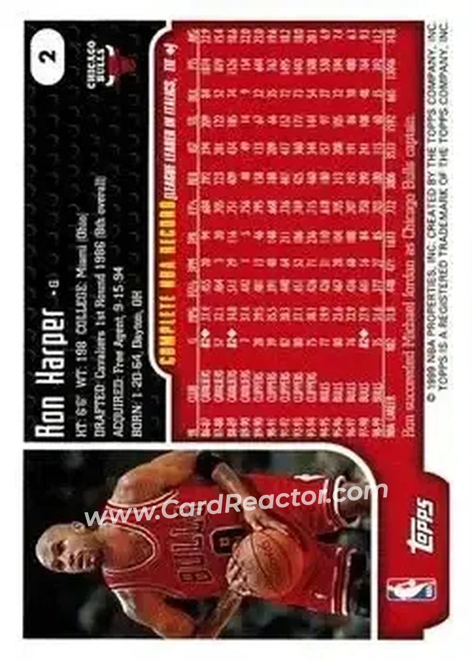 Back of Ron Harper