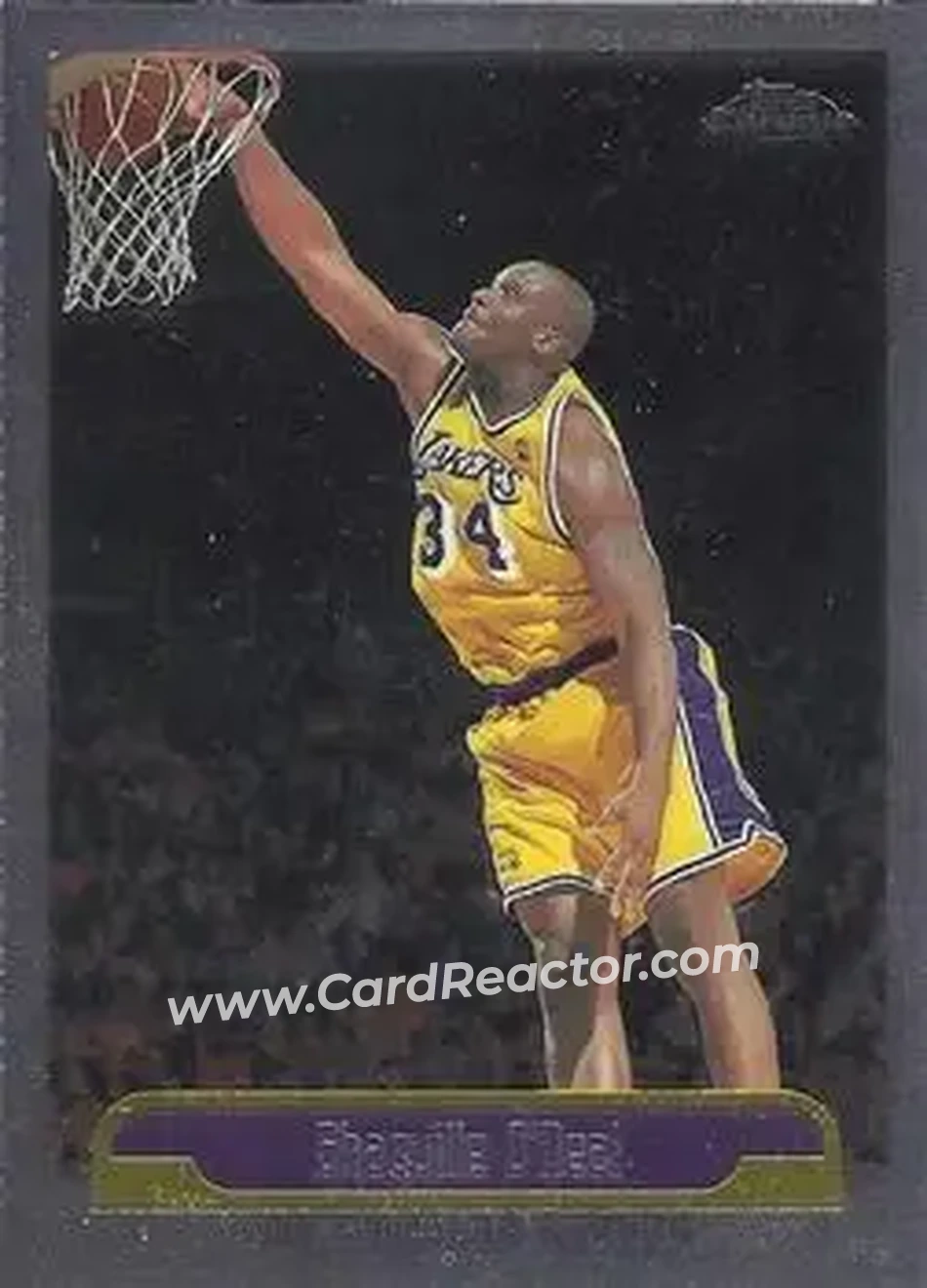 1999-00 Topps Chrome #23 - Shaquille O'Neal - Los Angeles Lakers - Front